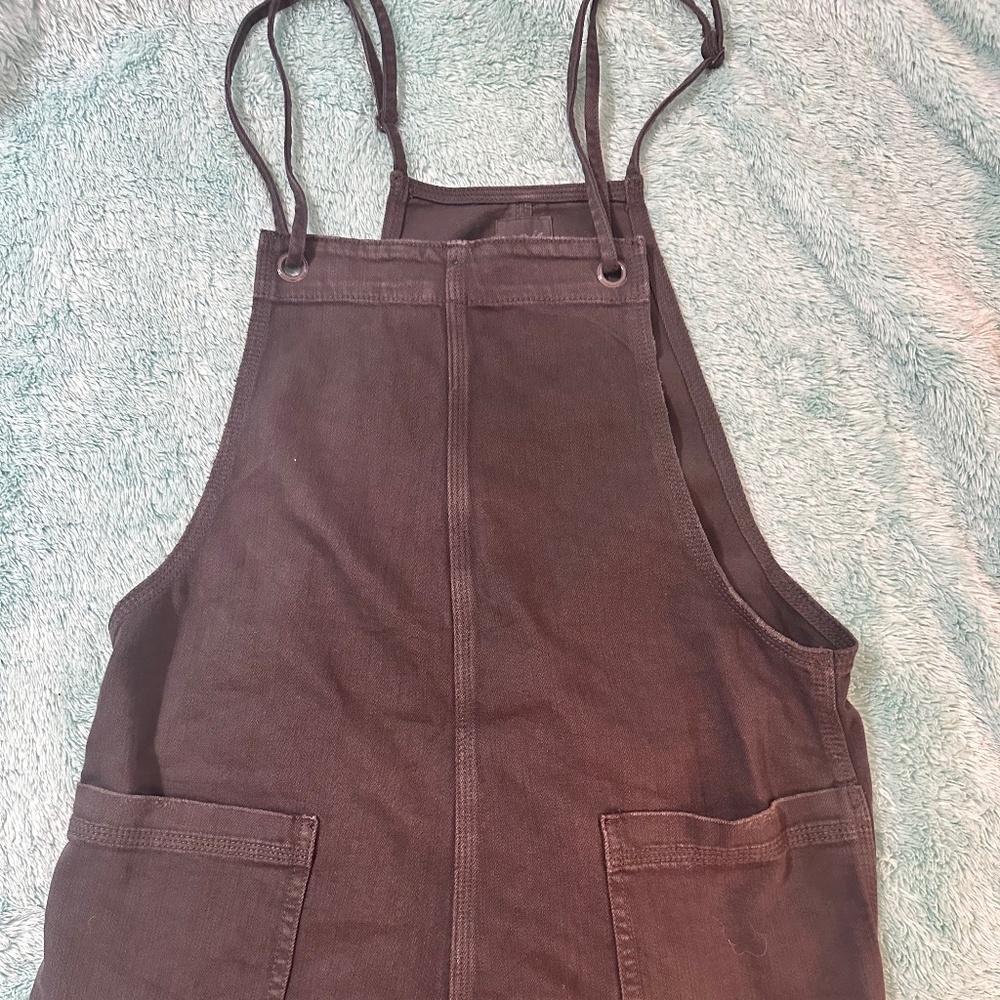 American Eagle Grey Overall Shorts